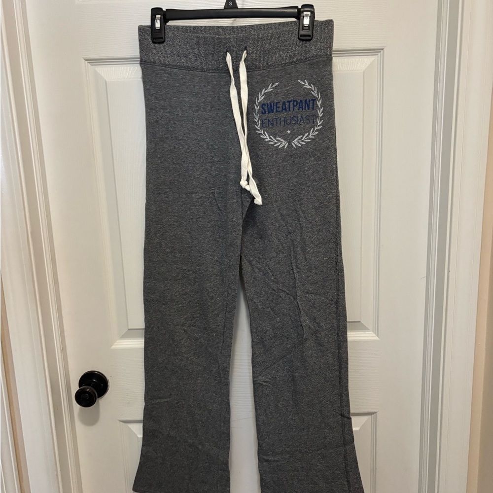SO Gray Joggers with White Drawstring